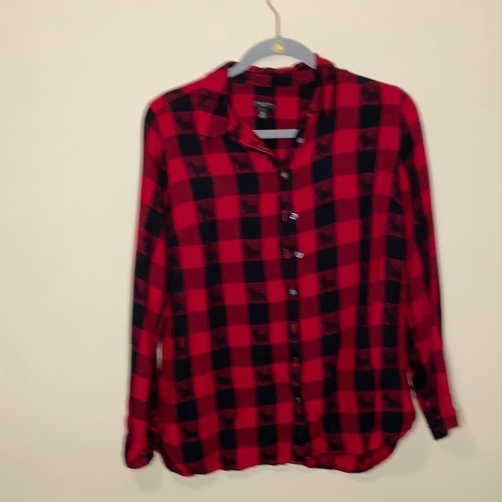 Talbots Button Front Scottie Dog Checked Shirt - image 4